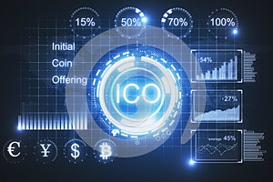 Glowing ICO background