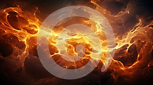 Glowing inferno igniting nature abstract fractal pattern