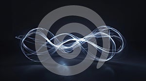 Glowing Infinite Loop of Tangled Light Strings