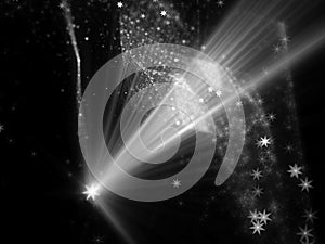 Glowing innovated space technology black and white texture