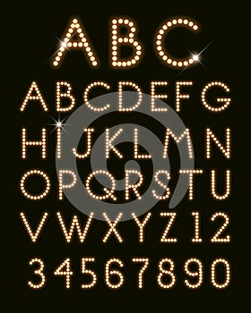 Glowing letters