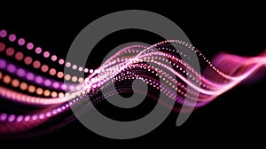 glowing light particles flowing dark background