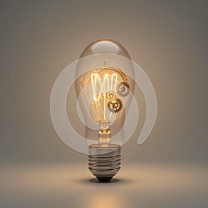 Lightbulb with gears inside