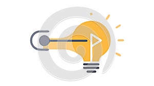 Glowing Lightbulb Idea Innovation Creative Thinking Vector, vector design Generative AI