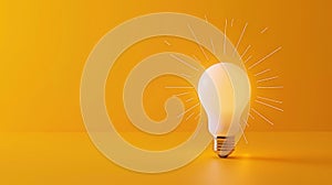 The Glowing Lightbulb Idea. AI generated