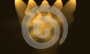 Abstract brown glowing lights, blur and Smoke isolated background.Glow light. photo