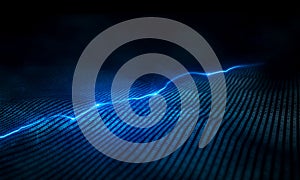 Glowing line in a binary code matrix