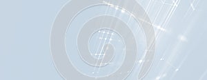 Abstract technology background connecting dots with lines representing data flow