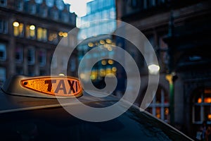 Glowing London Taxi Light