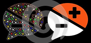 Flare Mesh 2D Arguments Icon with Light Spots