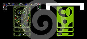 Flare Mesh Network ATM Icon with Flare Spots