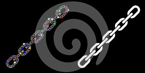 Flare Mesh Carcass Chain Icon with Flare Spots