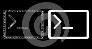 Flare Mesh Wire Frame Coding Console Icon with Flare Spots
