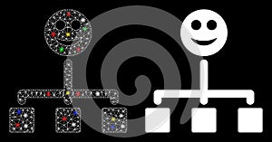 Flare Mesh 2D Happy Hierarchy Icon with Flare Spots