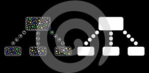 Flare Mesh Carcass Hierarchy Icon with Flare Spots