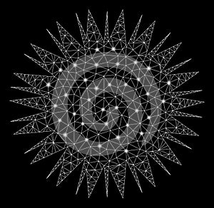 Glowing Mesh Network Bacterial Spore with Flash Spots