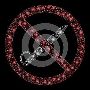 Glowing Mesh Network No Cold Weapon with Flash Spots