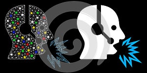 Flare Mesh Carcass Operator Shout Icon with Flare Spots