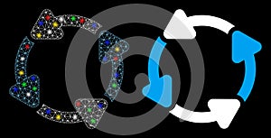 Flare Mesh Carcass Rotate CW Icon with Flare Spots