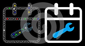 Flare Mesh 2D Service Day Icon with Flare Spots