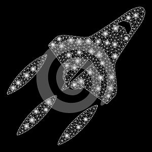 Flare Mesh Wire Frame Space Shuttle with Flare Spots