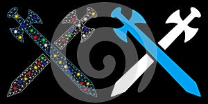 Flare Mesh Carcass Swords Icon with Flare Spots photo