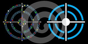 Flare Mesh 2D Target Icon with Flare Spots