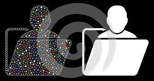 Glossy Mesh 2D User Folder Icon with Flash Spots