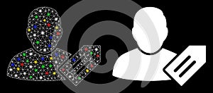 Flare Mesh Carcass User Tag Icon with Flare Spots