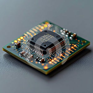 Glowing Microprocessor on an Active Circuit Board