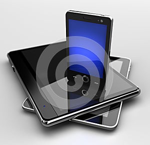 Glowing mobile phone