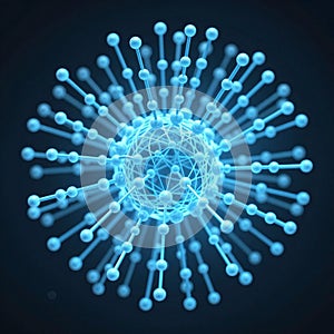 Glowing Molecular Structure Art