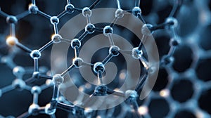 glowing molecular structure dark background