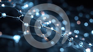 glowing molecule network abstract art