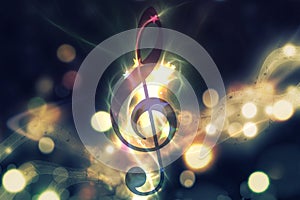 Glowing music background