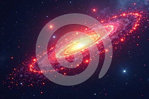 Glowing nebula remnants of supernova explosion , space, blue