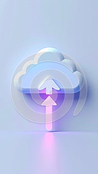 Cloud Computing Data Upload and Storage Concept