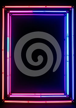 Glowing neon gridlines frame 80s retro nostalgic