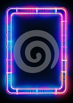 Glowing neon gridlines frame 80s retro nostalgic