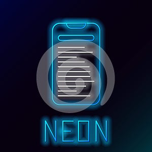Glowing neon line Computer api interface icon isolated on black background. Application programming interface API
