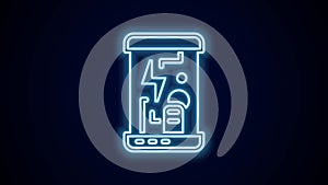Glowing neon line Futuristic cryogenic capsules or containers icon isolated on black background. Cryonic technology for