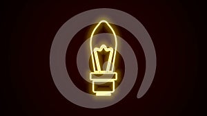 Glowing neon line Light bulb with concept of idea icon isolated on black background. Energy and idea symbol. Inspiration