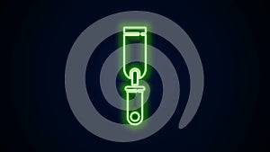 Glowing neon line Rasp metal file icon isolated on black background. Rasp for working with wood and metal. Tool for