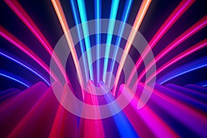 Glowing Neon Lines Background