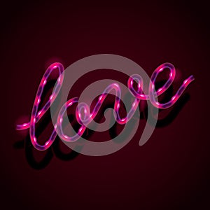 Glowing neon sign - Love