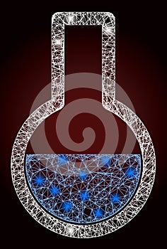 Glowing Net Mesh Flask with Glare Spots
