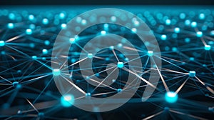Glowing Network Connection, Abstract Technology Background