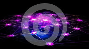 Glowing Network Connection, Digital Data Visualization