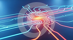 Glowing Network of Digital Circuits and Data Streams