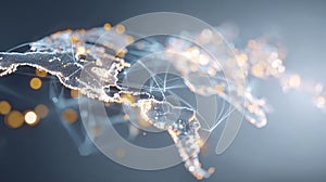 A Glowing Network of Global Connectivity Showcasing the Interconnected World Through Light and Data Visualization